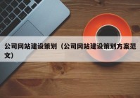 公司网站建设策划（公司网站建设策划方案范文）