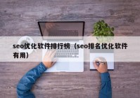 seo优化软件排行榜（seo排名优化软件有用）