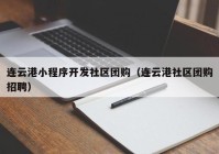 连云港小程序开发社区团购（连云港社区团购招聘）