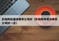 彭阳网站建设哪家公司好（彭阳网站建设哪家公司好一点）